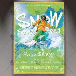 Download Snowboard Fest - Sport Flyer PSD Template