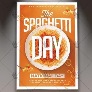 Download Spaghetti Day - American Flyer PSD Template