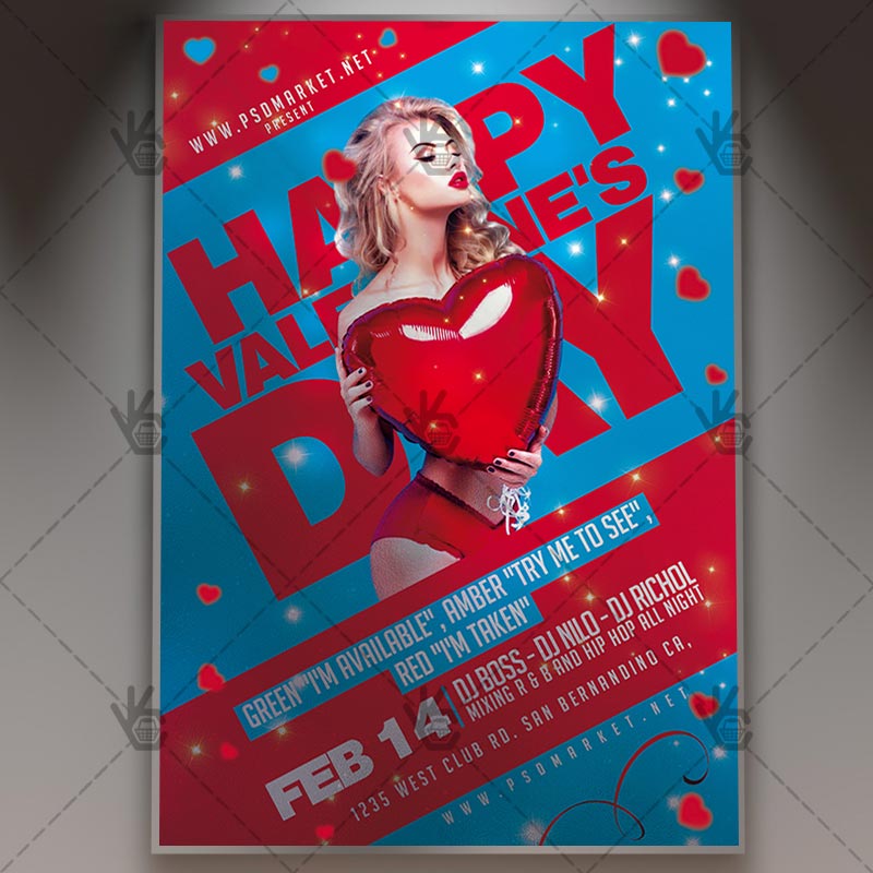valentines day club flyer