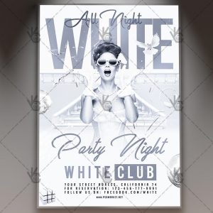 Download Luxury White Party - Club Flyer PSD Template