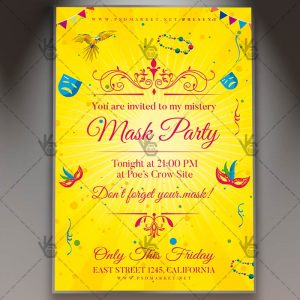Download Mask Party - Carnival Flyer PSD Template