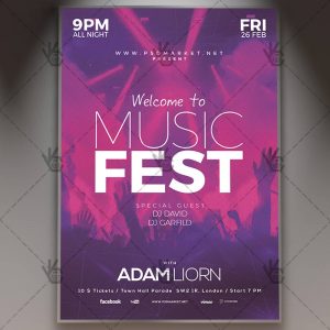 Download Music Fest - Club Flyer PSD Template