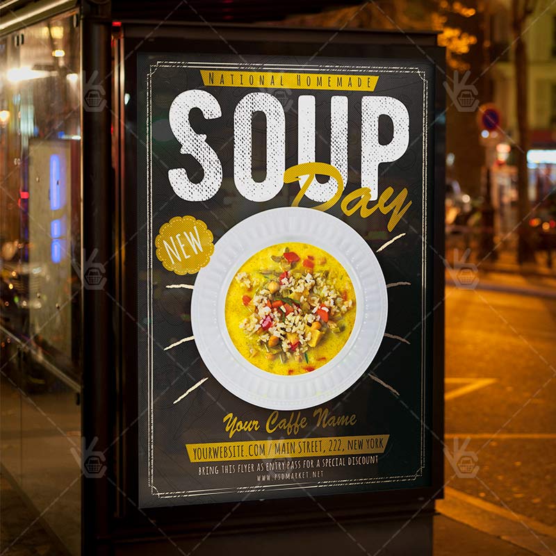 Soup Day Food Flyer PSD Template PSDmarket