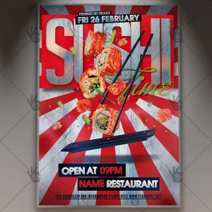 Download Sushi Time - Business Flyer PSD Template