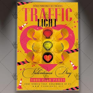 Download Traffic Light - Valentine Flyer PSD Template