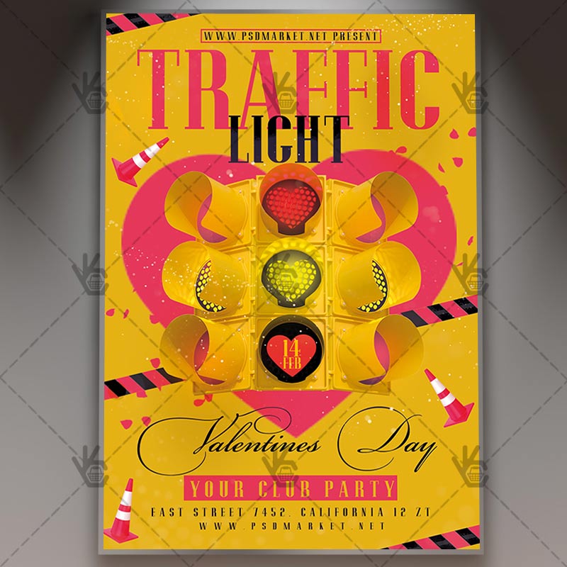 traffic light valentine flyer psd template psdmarket pi day flyer