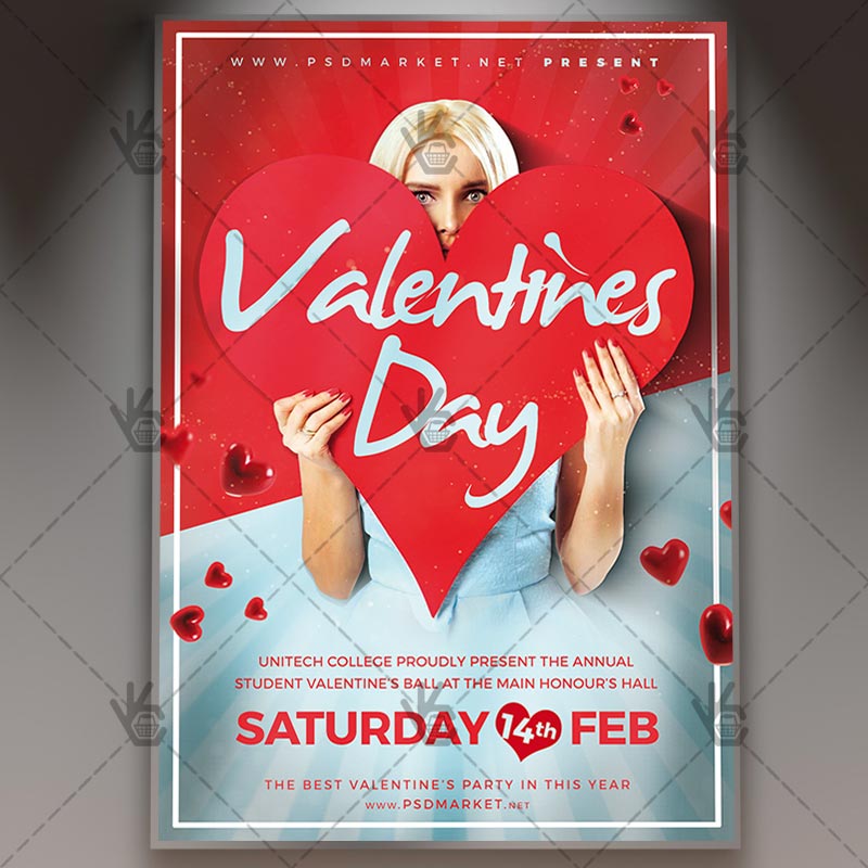 Download Valentines Day Love Notes - Flyer PSD Template