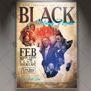 Download Black History Month - Club Flyer PSD Template