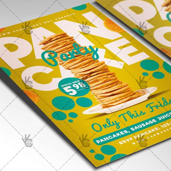 pancake party food flyer psd template psdmarket food party flyer