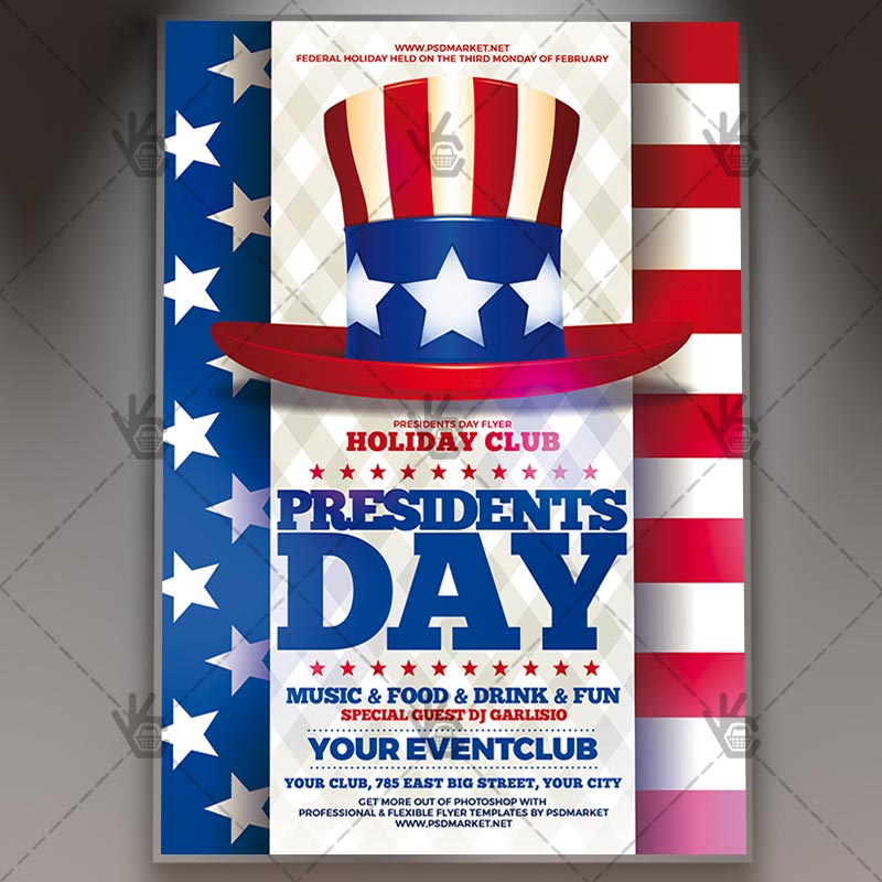 Download Presidents Day - American Flyer PSD Template