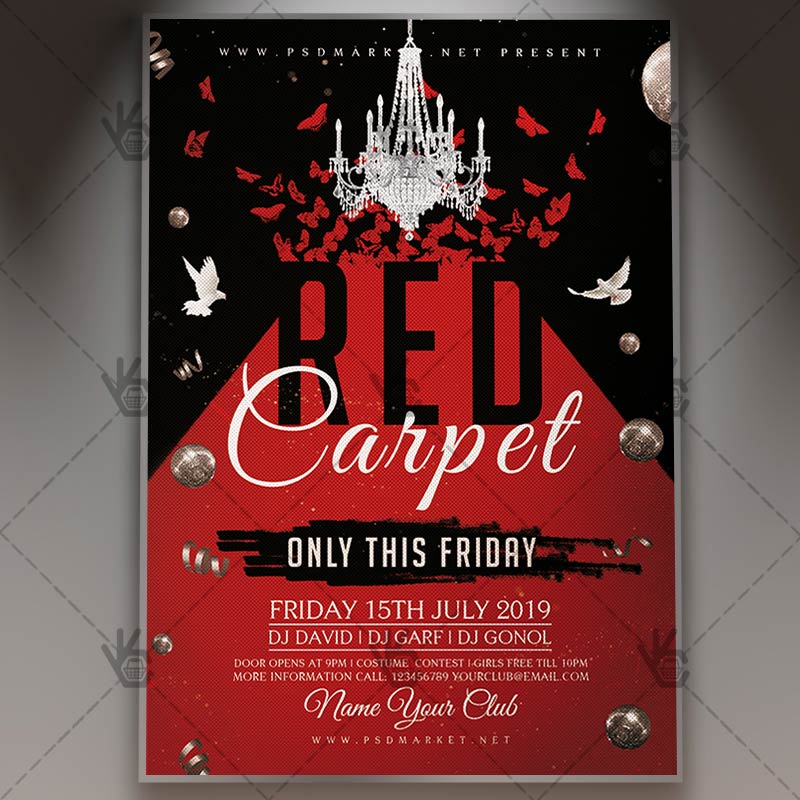 Red Carpet - Club Flyer PSD Template | PSDmarket