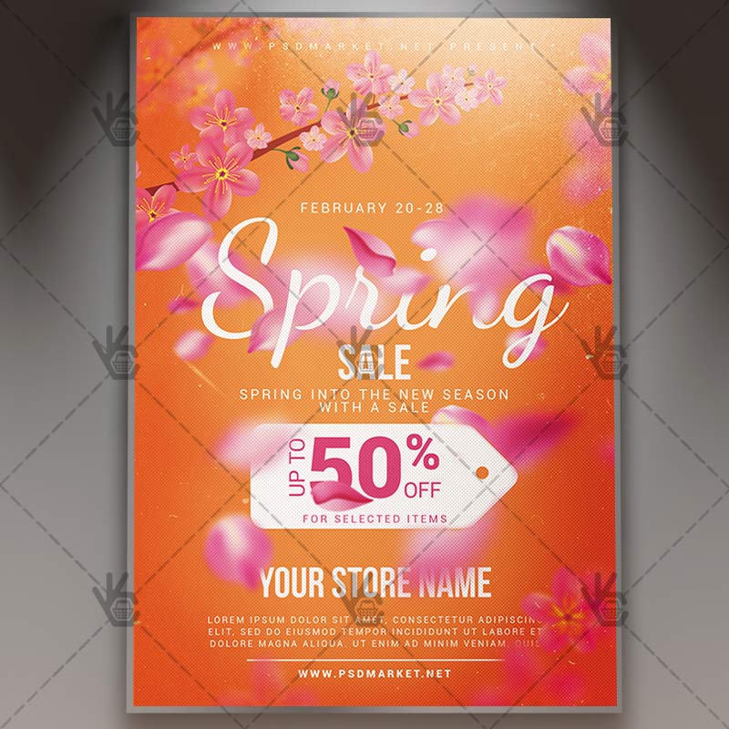 spring sale seasonal flyer psd template psdmarket seasonal flyer