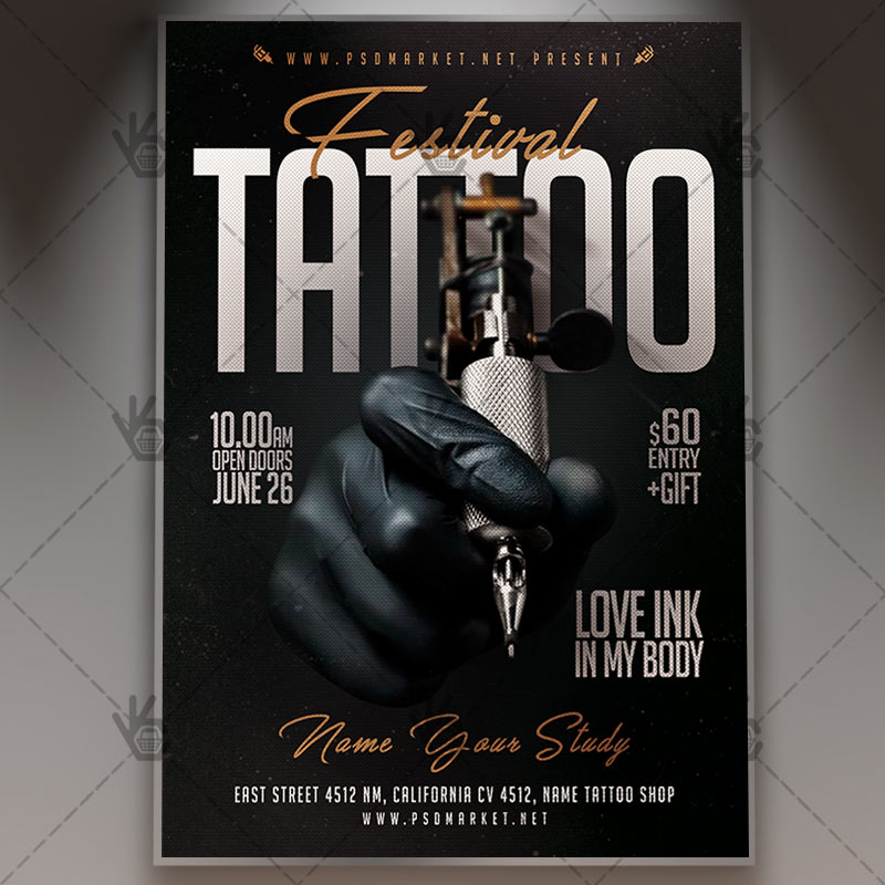 Download Tattoo Festival - Business Flyer PSD Template