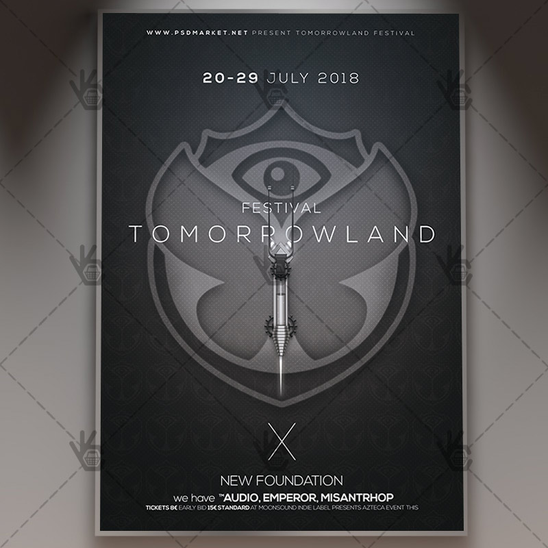 Download Tomorrowland Fest - Club Flyer PSD Template