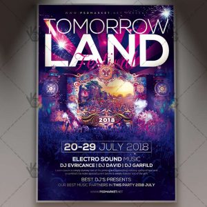Download Tomorrowland Festival - Club Flyer PSD Template