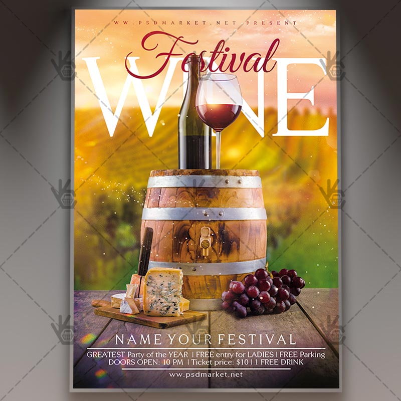 Download Wine Festival - Business Flyer PSD Template