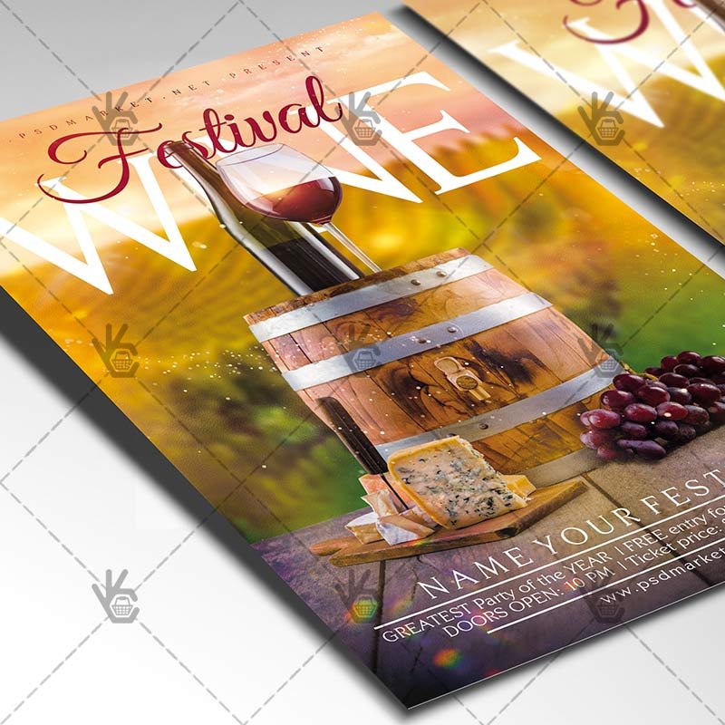 Wine Festival Business Flyer PSD Template PSDmarket