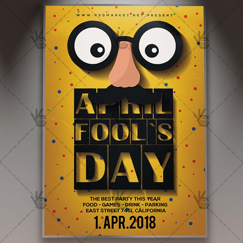 April Fools Day Community Flyer Psd Template Psdmarket April Fools Day Community Flyer Psd Template