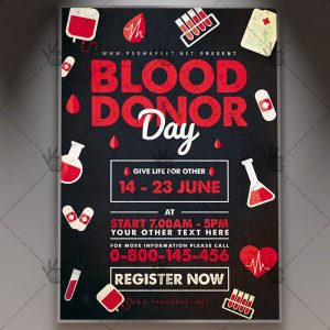 Download Blood Donor Day Flyer - Community PSD Template