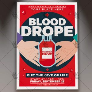 Download Blood Drope Flyer - Community PSD Template