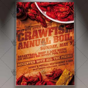Download Crawfish Boil Flyer - Business PSD Template