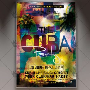 Download Cuba Party Flyer - Club Flyer PSD Template