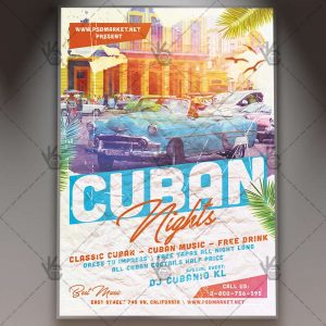 Download Cuban Nights Flyer - Club Flyer PSD Template