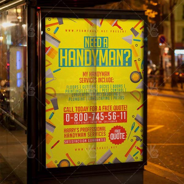 handyman flyer community psd template psdmarket handyman flyer psd