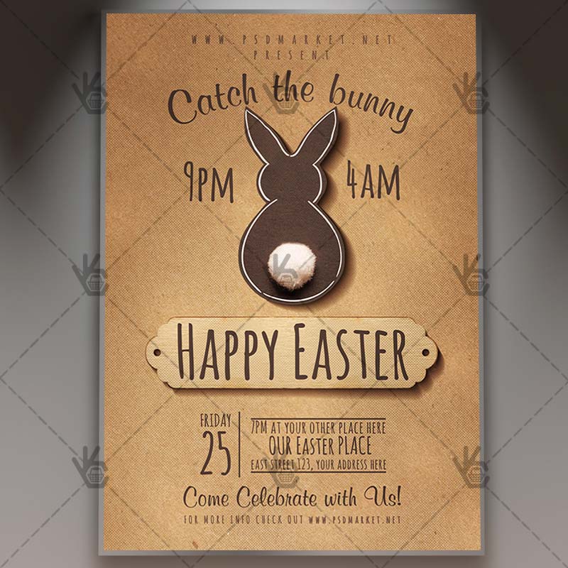 Download Happy Easter Day Flyer - Spring PSD Template