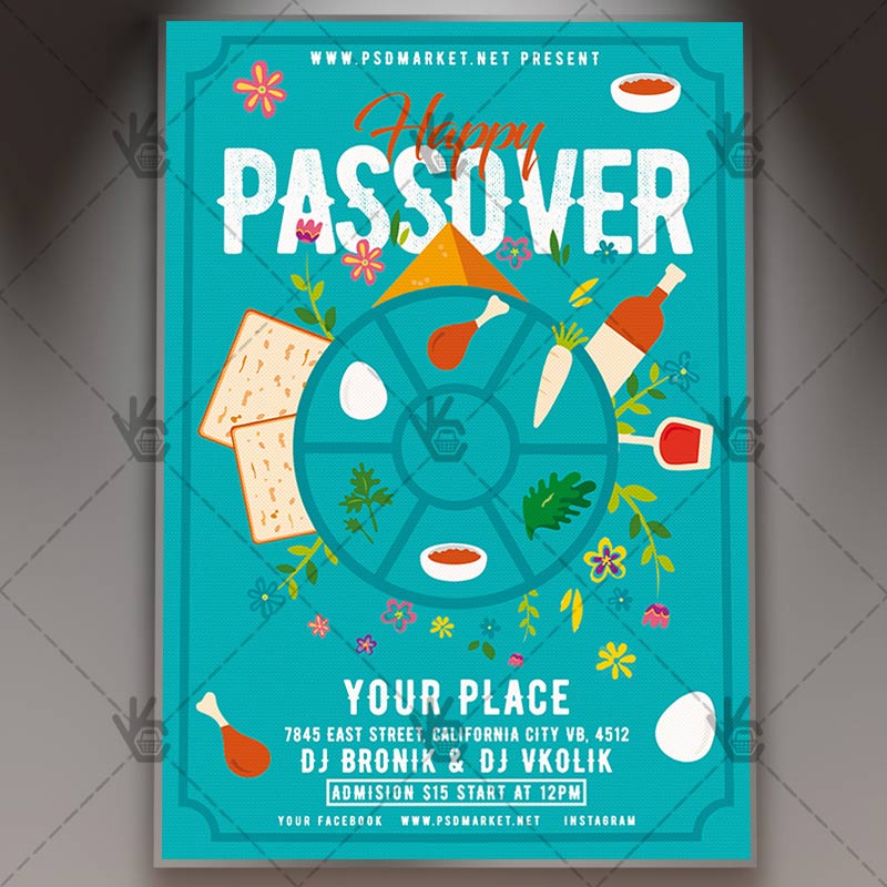 Download Happy Passover Flyer - Spring PSD Template