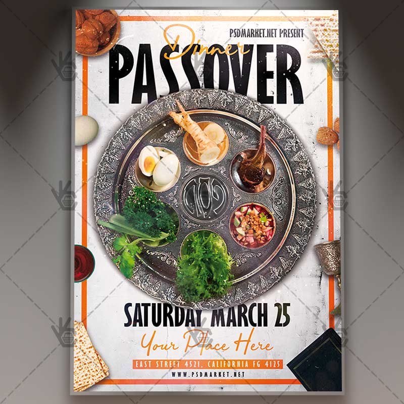 Download Passover Dinner Flyer - Islamic PSD Template