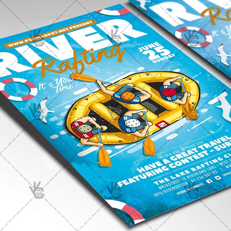 River Rafting Flyer - Sport PSD Template | PSDmarket