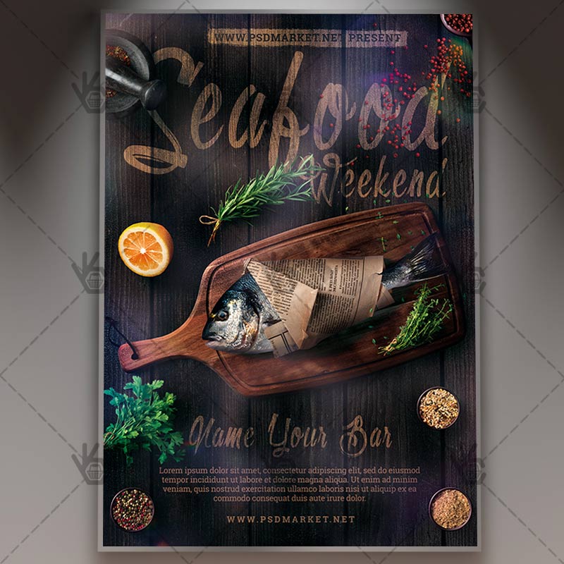 Download Seafood Flyer - Business PSD Template