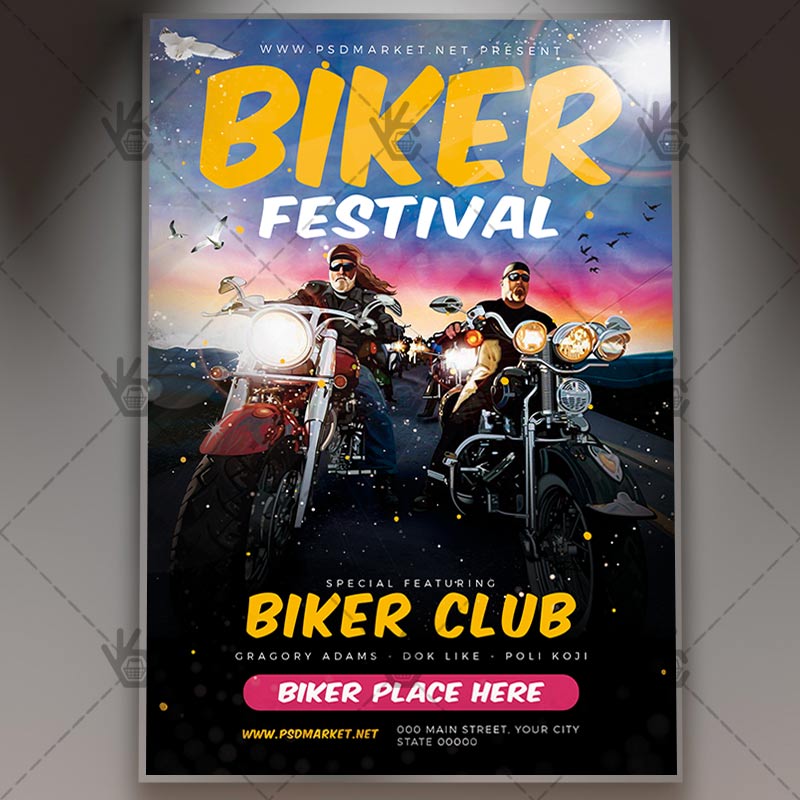 Download Biker Festival Flyer - PSD Template