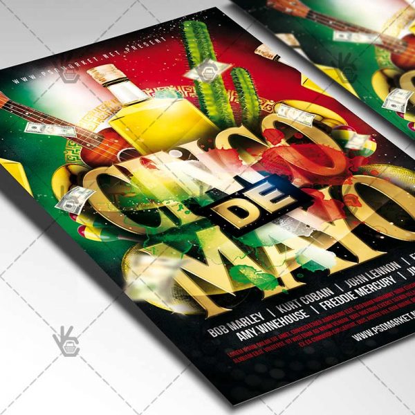 cinco de mayo party flyer psd template psdmarket