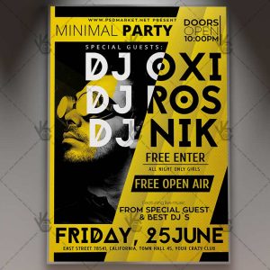 Download DJ Party Night Flyer - Club PSD Template