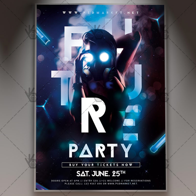 Download Future Party Flyer - PSD Template