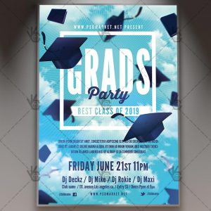 Download Graduation Party Flyer - School PSD Template