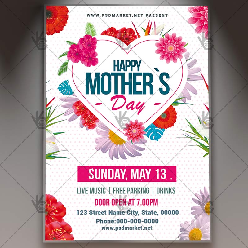 Download Mothers Day Lunch Flyer - PSD Template