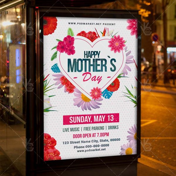 mothers day lunch flyer psd template psdmarket