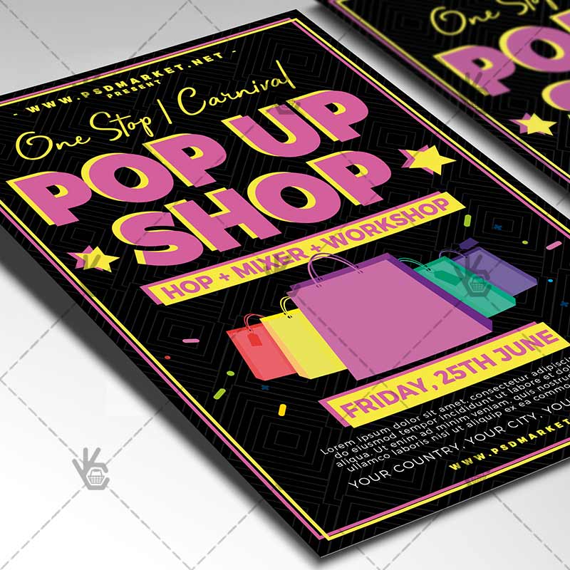 pop up shop flyer