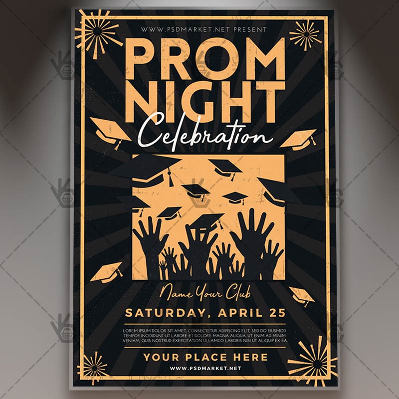Download Prom Night Celebration Flyer - PSD Template