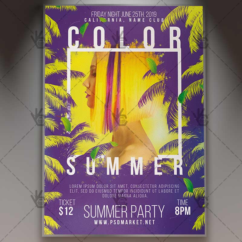 Download Summer Color Flyer - Summer PSD Template