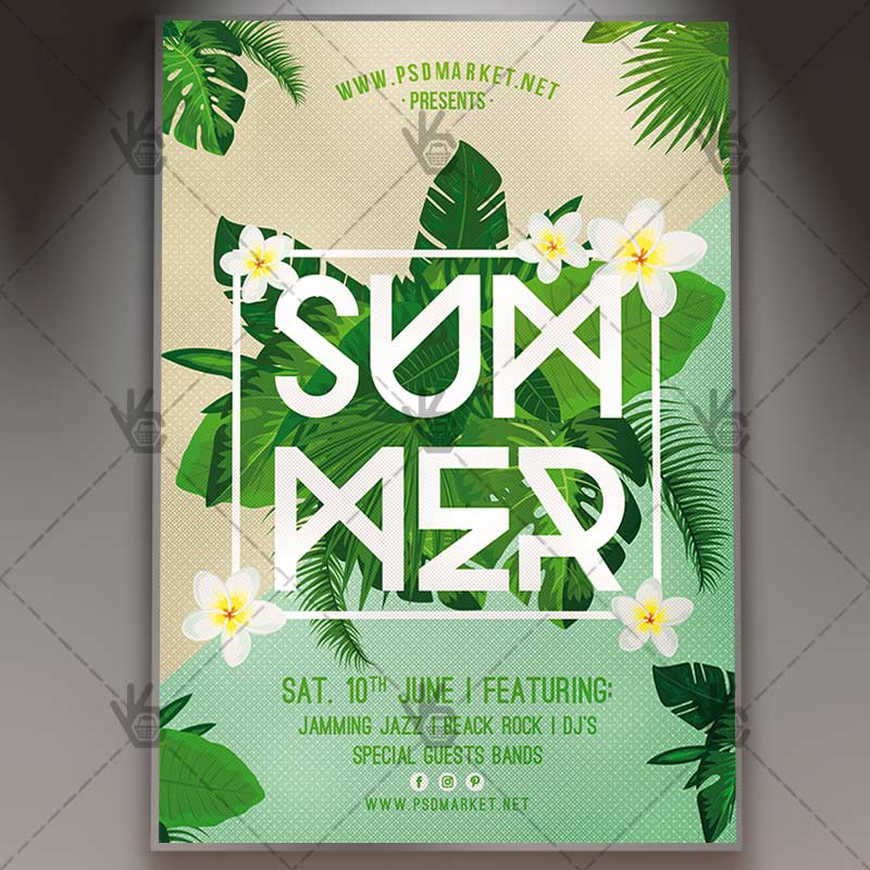 Download Summer Party Flyer - PSD Template