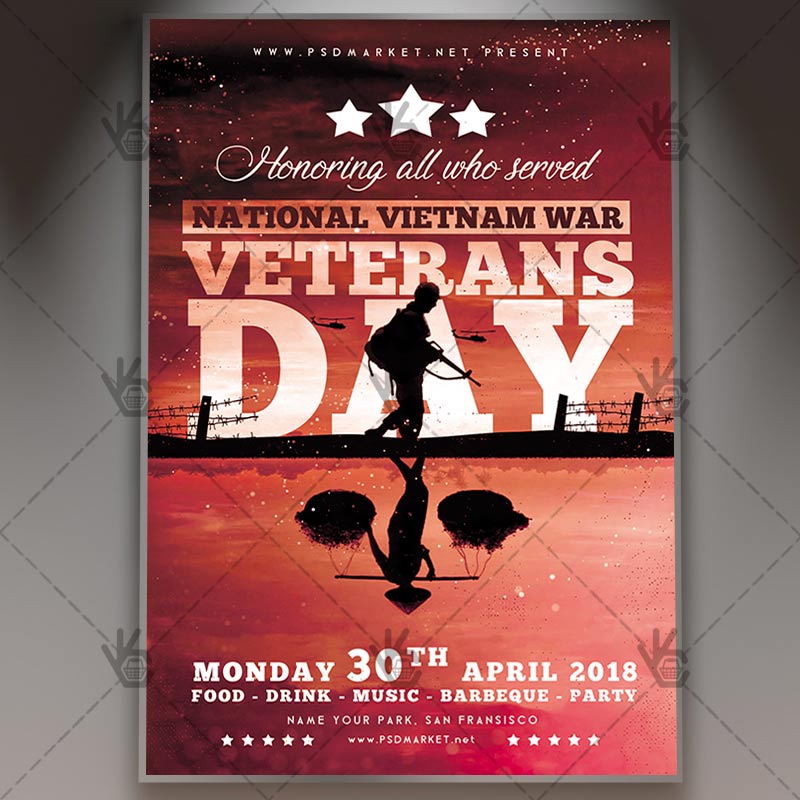 Download Vietnam Veterans Day Flyer - American PSD Template
