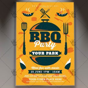 Download BBQ Party Flyer - PSD Template