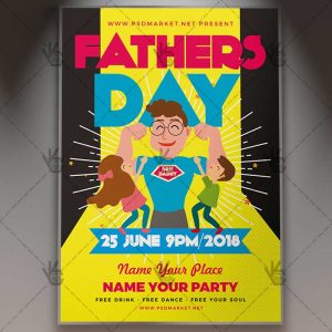 Download Fathers Day Party Flyer - PSD Template