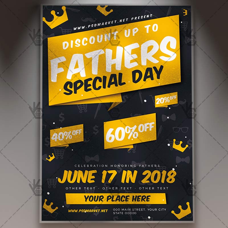 Download Fathers Day Sale Flyer - PSD Template