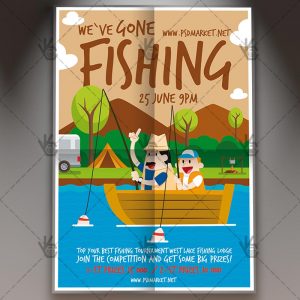Download Fishing Flyer - PSD Template