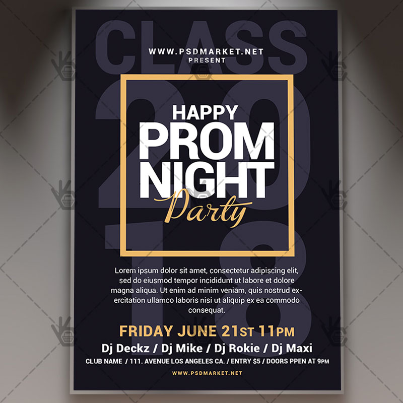 Download Happy Prom Night Flyer - PSD Template